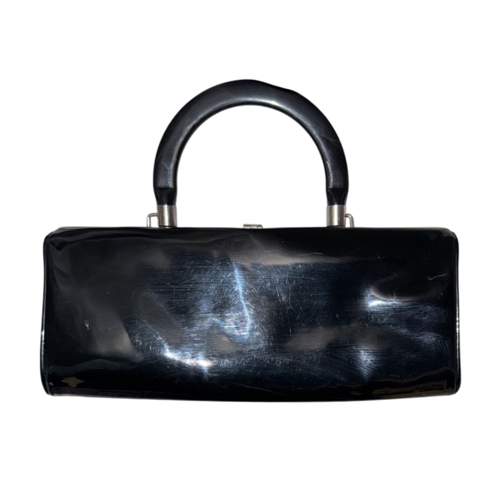 Vintage 50s 60s Dover Black Handbag Medium Made in the USA